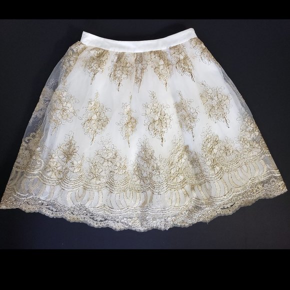 Chi Chi London Embroidered Skirt Tulle 12 ASOS - Picture 2 of 13